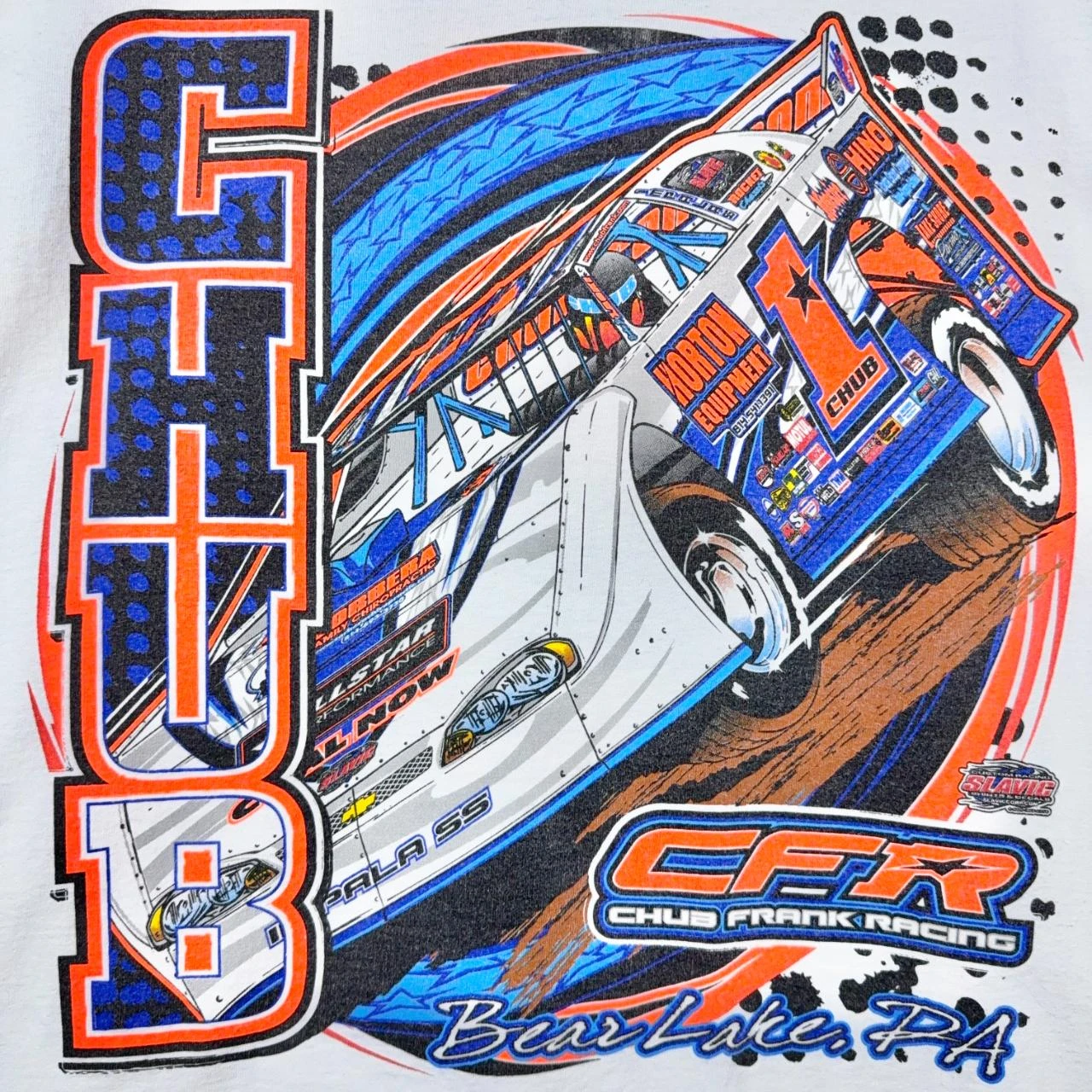 Chub Frank CFR Racing Grafisch T-shirt Wit 3XL Nascar Core – photo 3